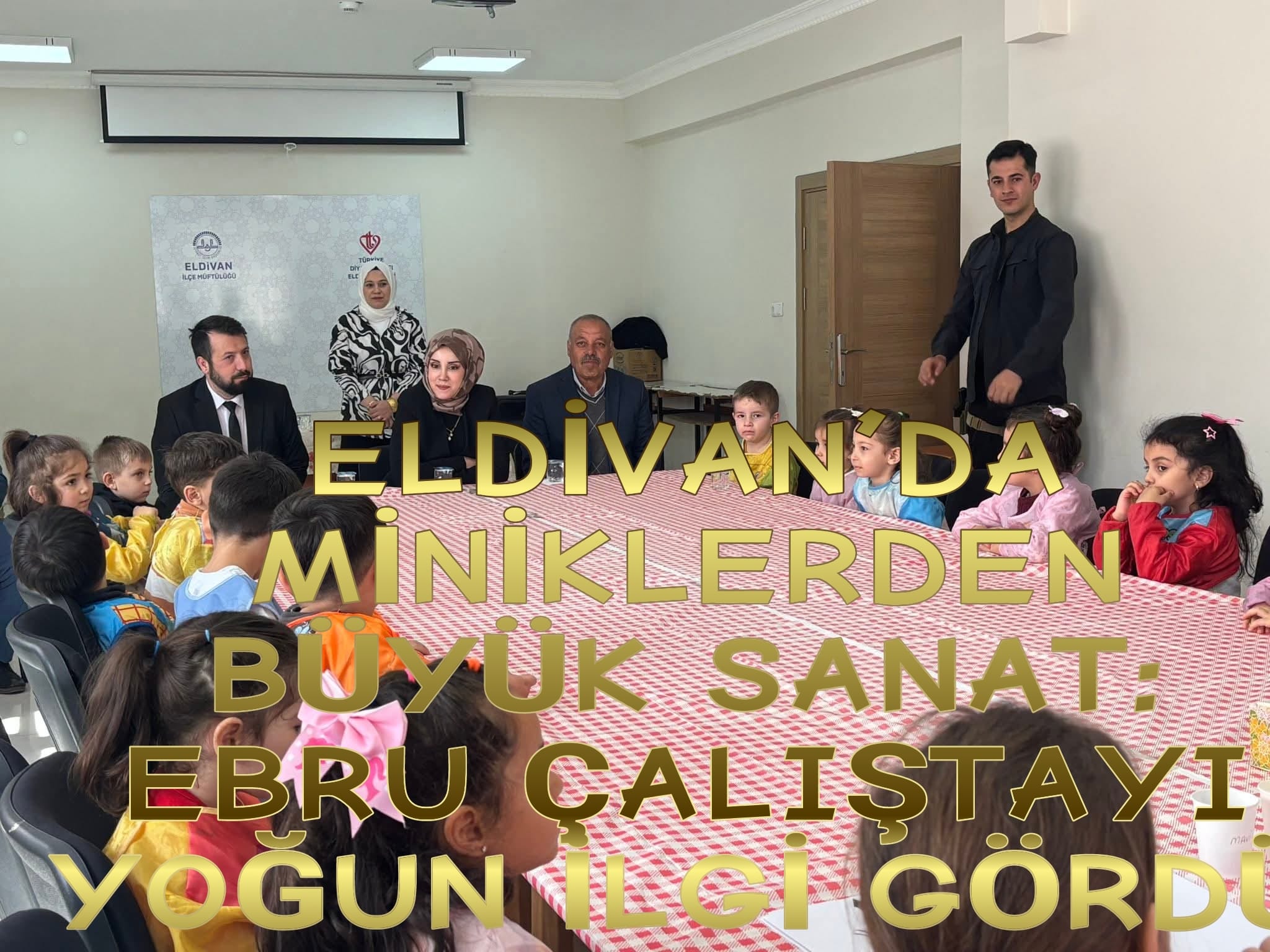 ELDİVAN’DA MİNİKLERDEN BÜYÜK SANAT: EBRU ÇALIŞTAYI YOĞUN İLGİ GÖRDÜ